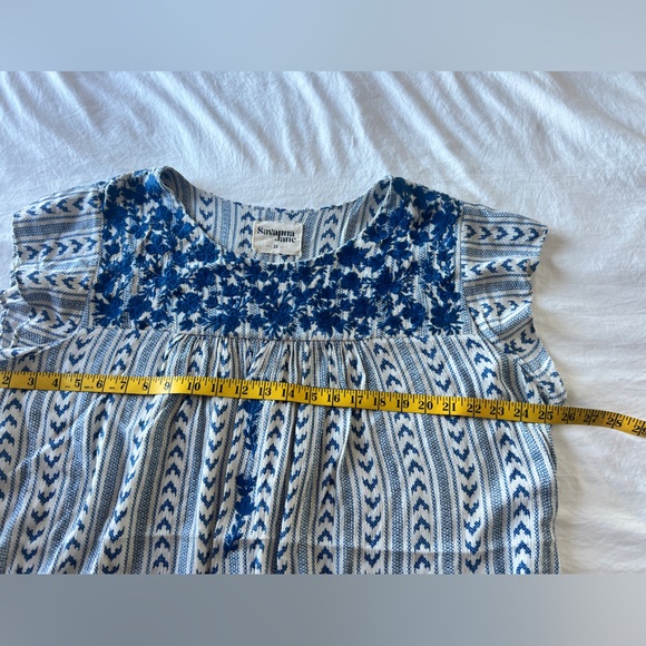 Savanna Jane Blue and White Women’s Top 3x - Picture 5 of 10